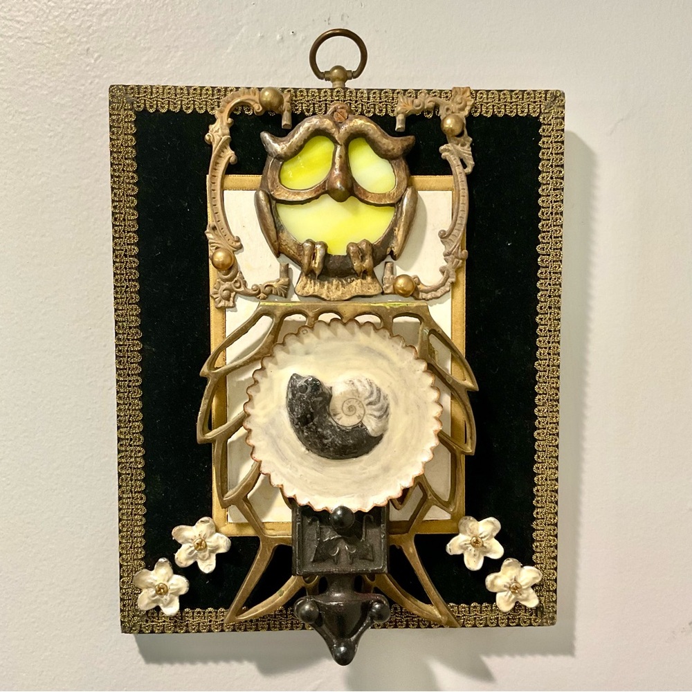 Original Assemblage Art by Salvaged Soul Studio Title: Night Watcher